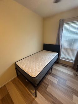 Twin bed and mattress