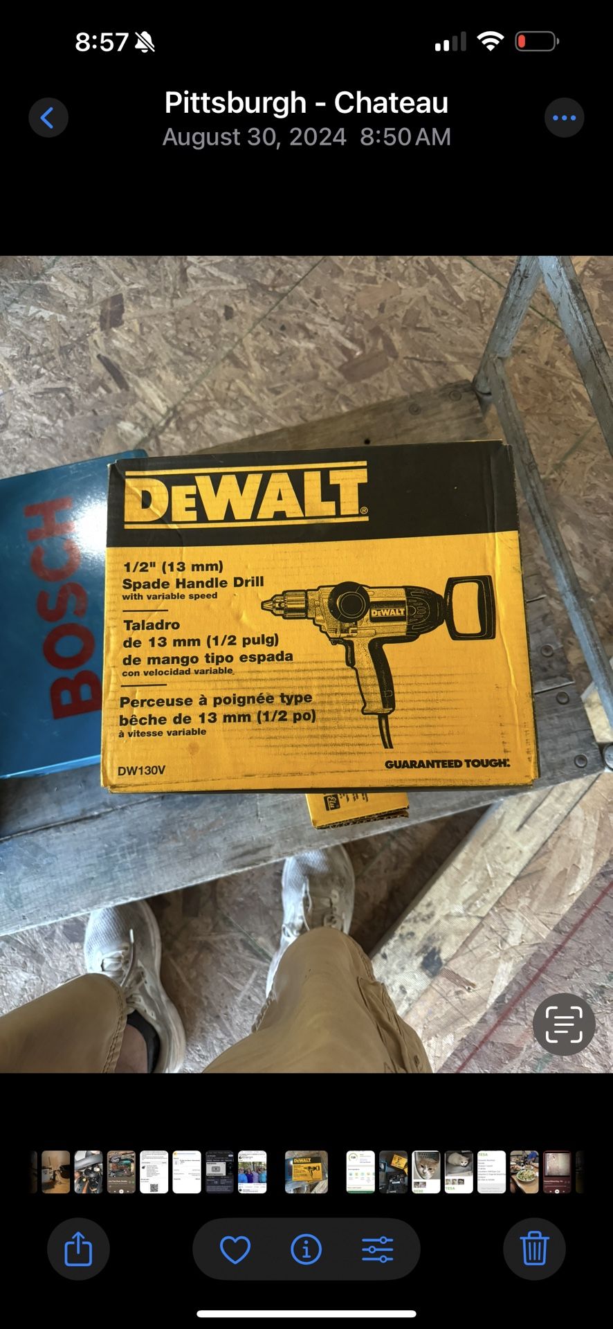 Dewalt 1/2” Spade Drill