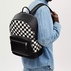 NWT Coach CR207 West Backpack With Checkerboard Print