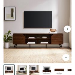 72 Inch Tv Stand Walnut Color Brand New In Box 
