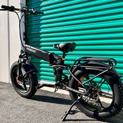 48V/750/1000Watt Electric Folding E-Bike, 28mph, 13ah Battery, Full Suspension