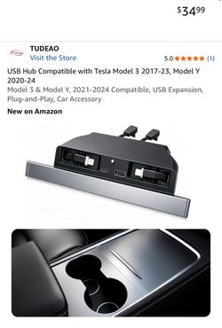USB-C center hub for Tesla Model 3 (2017-2023) & Model Y (2020-2024)