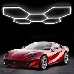 Hexagon Garage Lights: 5 HEX 216W 25920LM High Brightness Hexagon Garage LED Lights 