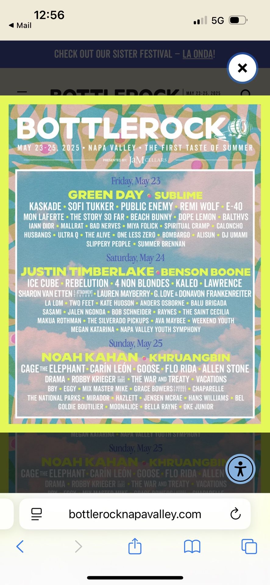 BottleRock 3-Day General Admission Ticket