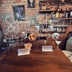 Personalized Signature Drink Signs 