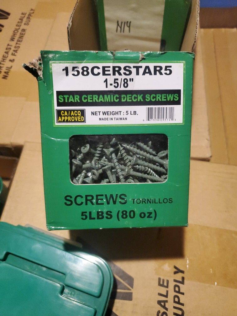 Deck Screws Green 1-5/8