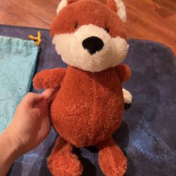 Bashful Fox Cub Stuffed Animal, Medium 12 inches