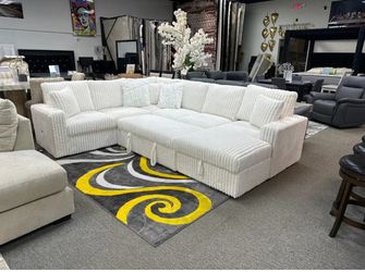 Wow! Corduroy Sleeper Sectional – AMAZING DEAL!