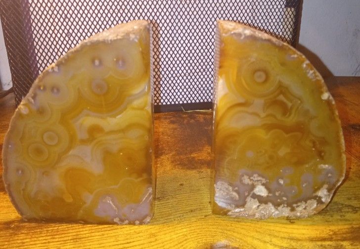 Fancy Agate Book Ends