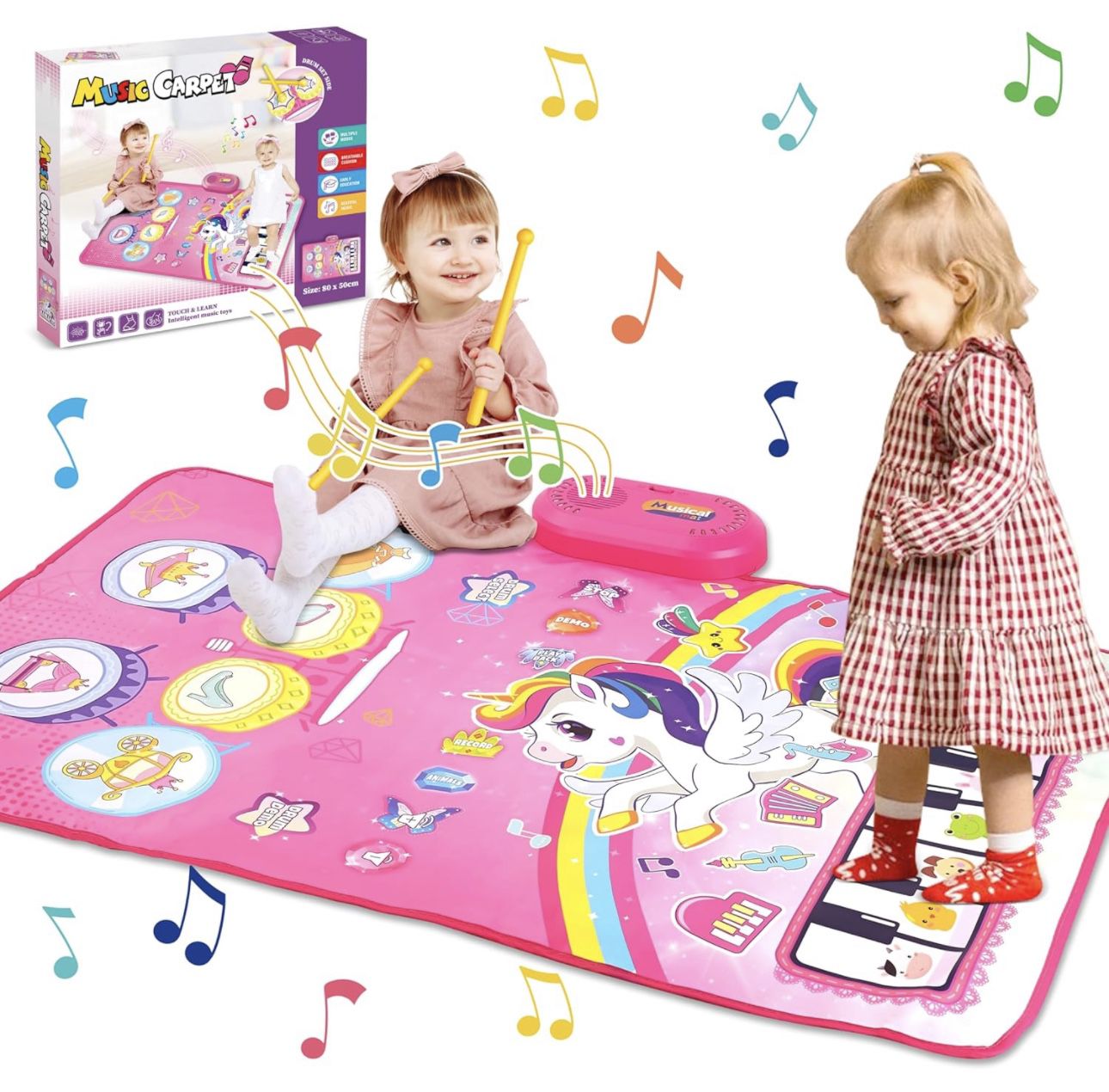BRAND NEW 3 in 1 Piano Keyboard Drum Play Mat For Toddler