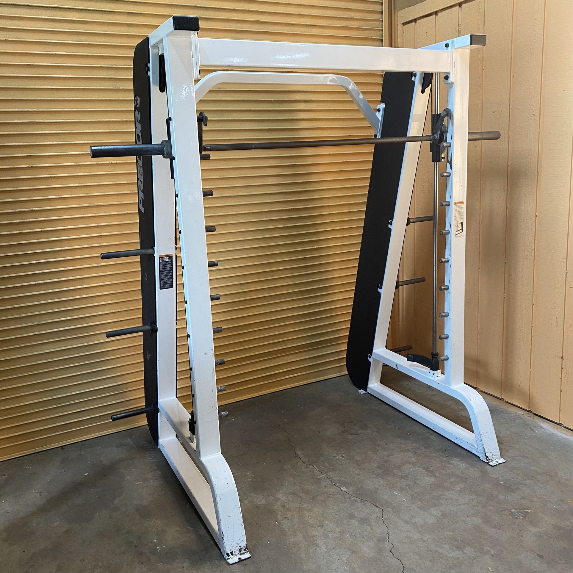Precor Icarian Commercial Gym Olympic Smith Machine- Counterbalanced With Linear Bearings