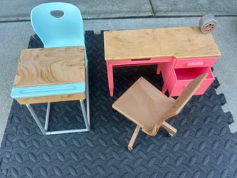 American Girl Doll School Desk And Teacher Desk