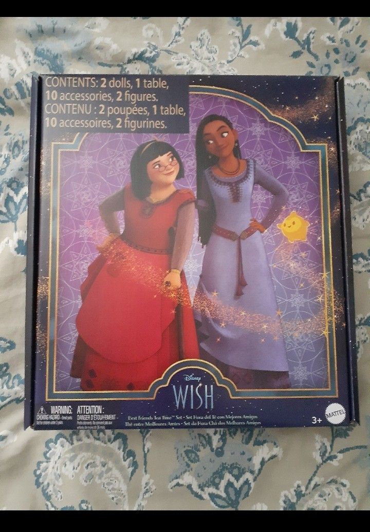 Mattel × Disney's Wish - Best Friends Tea Time Doll Set - Asha & Dahlia - NIB