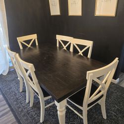 Solid Wood dinning table and 6 chairs
