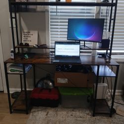 Laptop Desk W/ Outlets On Desk