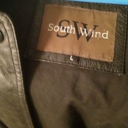 South Wind Leather Trench Coat