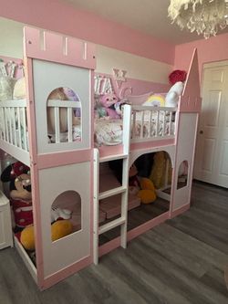 Kids Princess Castle Bunk Bed