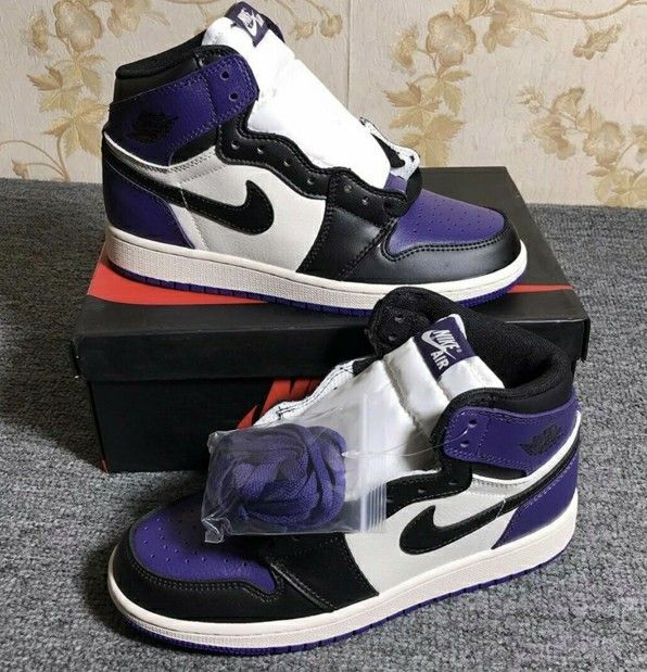 Court purple jordan 1's