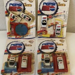 Pepsi Cola Team Racer Golden Wheels Diecast Special Edition Lot Of 4 Vintage