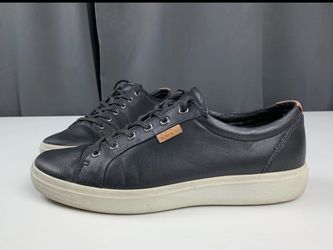 ECCO Soft 7 Casual Sneaker Shoes Black Leather Us 9 Size