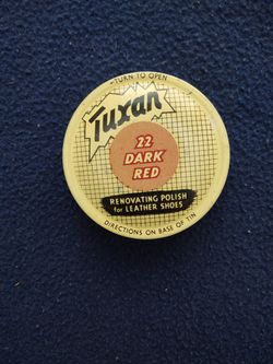 Vintage Tuxan Leather Shoe Polish Tin