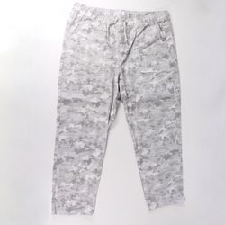 Time & Tru Camouflage Camo Cotton Trouser Leg Elastic Pants Jeans Grey XL 16-18