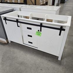 60" Farmhouse Bathroom Vanity Cabinet 