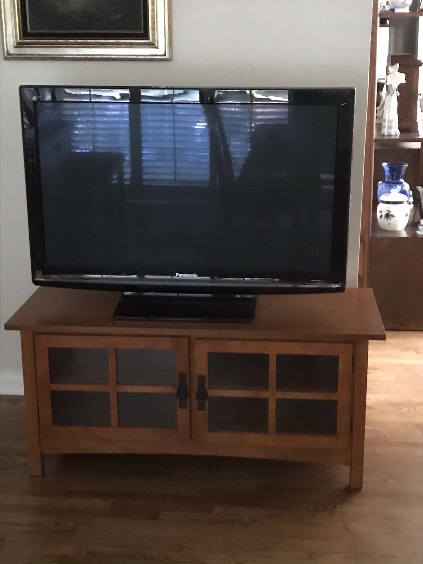 42” Panasonic TV plus stand - asking $115.00 for both