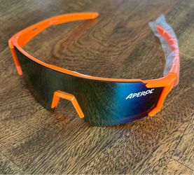 Aperol Orange Sports Shield Sunglasses