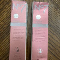 NWT No7 Restore & Renew Face & Neck Multi Action Serum 50ml 2 pack bundle 