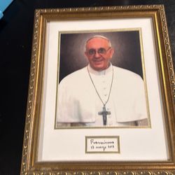 Pope Francis Formal Portrait matted with Signature