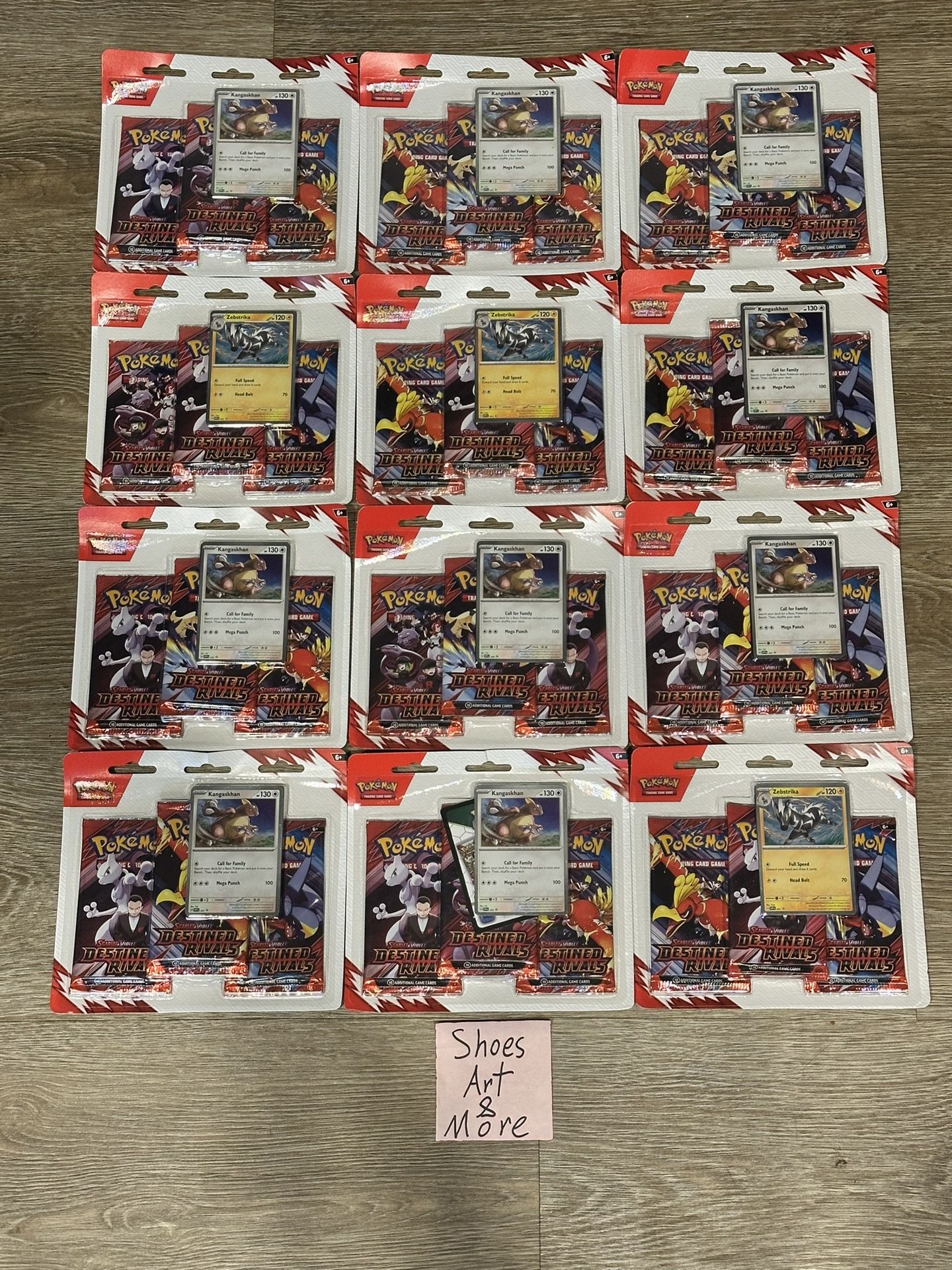 Pokemon Destined Rivals 3-Pack Blister “LOT OF 12” Factory Sealed