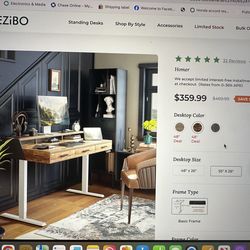 Fezibo Homer electric lever computer table