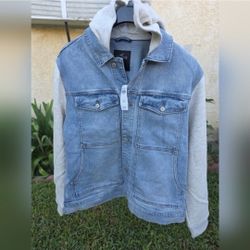 Men's Jacket XL Hollister Denim Trucker Flex 