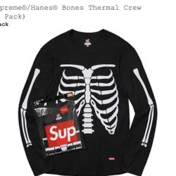 Supreme x Hanes Bones Thermal Crew *1 Per Pack* (Sz. Medium)