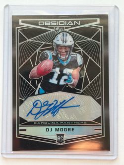 2018 DJ Moore Panini Obsidian Rookie Auto /100 #RKA-DM