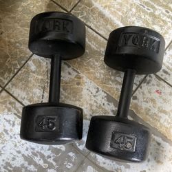 York Roundhead Dumbbells 45lbs