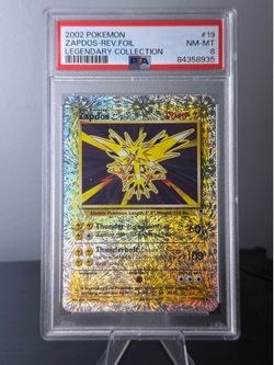Pokemon Legendary Collection Reverse Holo Zapdos PSA 8
