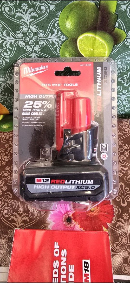 Milwaukee
M12 12-Volt Lithium-Ion XC High Output 5.0 Ah Battery Pack