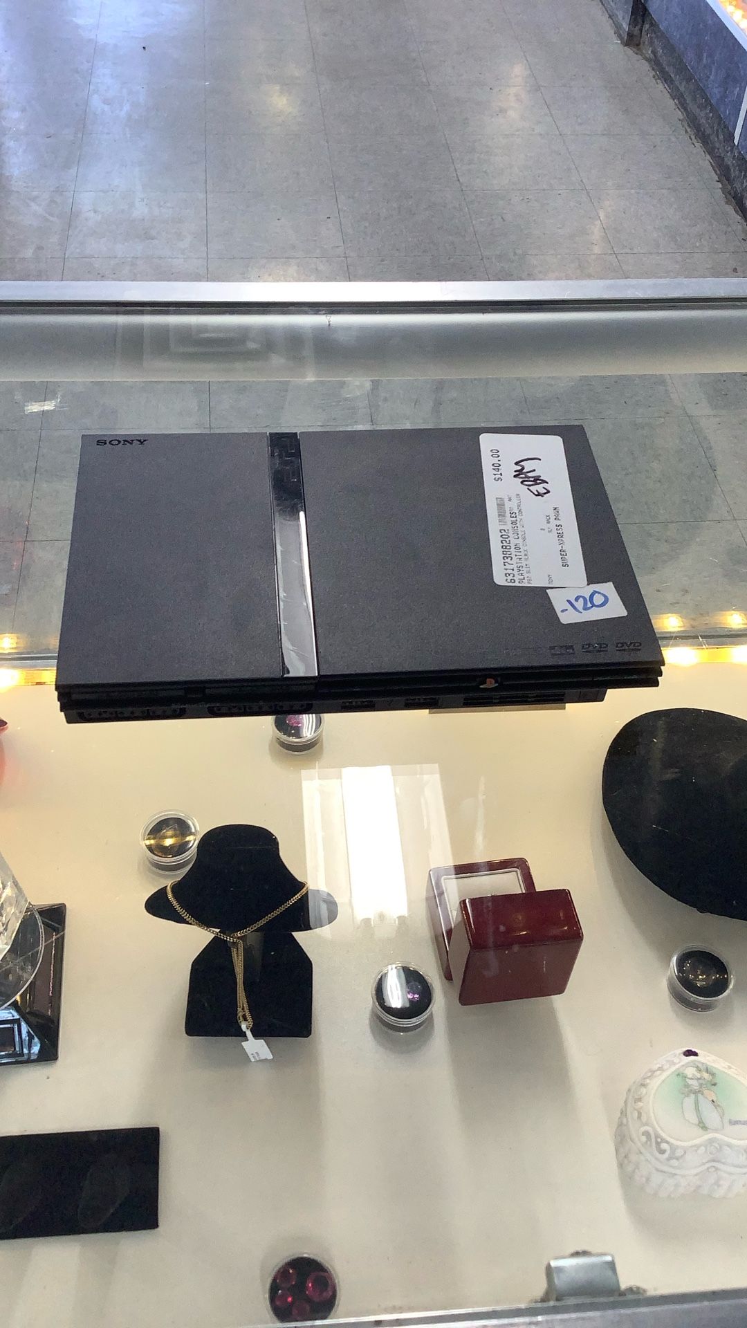 PS2 SLIM BLACK PLAYSTATION CONSOLE WITH CONTROLLER