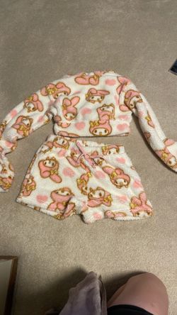 My Melody Sanrio Matching Shorts And Hoodie Top Y2K