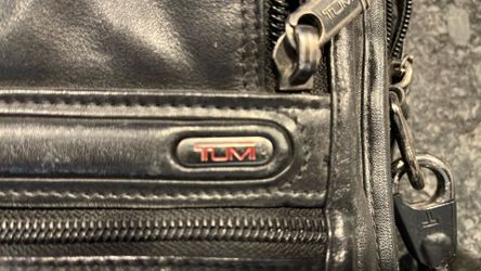 Tumi leather laptop bag