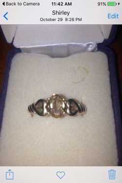 10k gold n citrine oval stone ring
