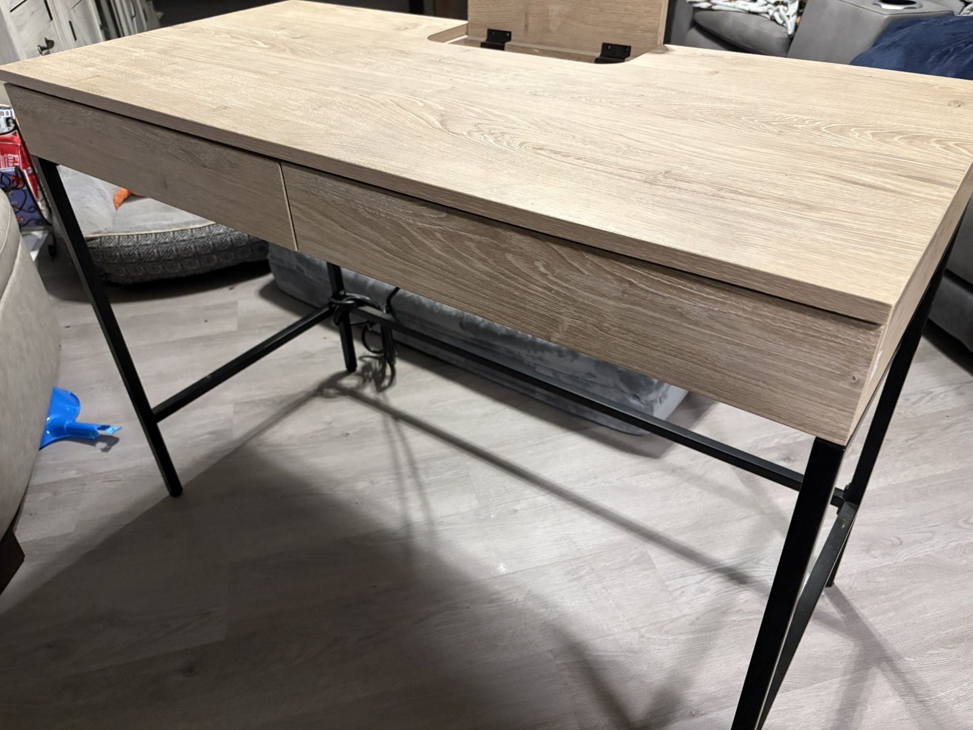 Threshold Loring Wood Writing Desk (Oak Color)