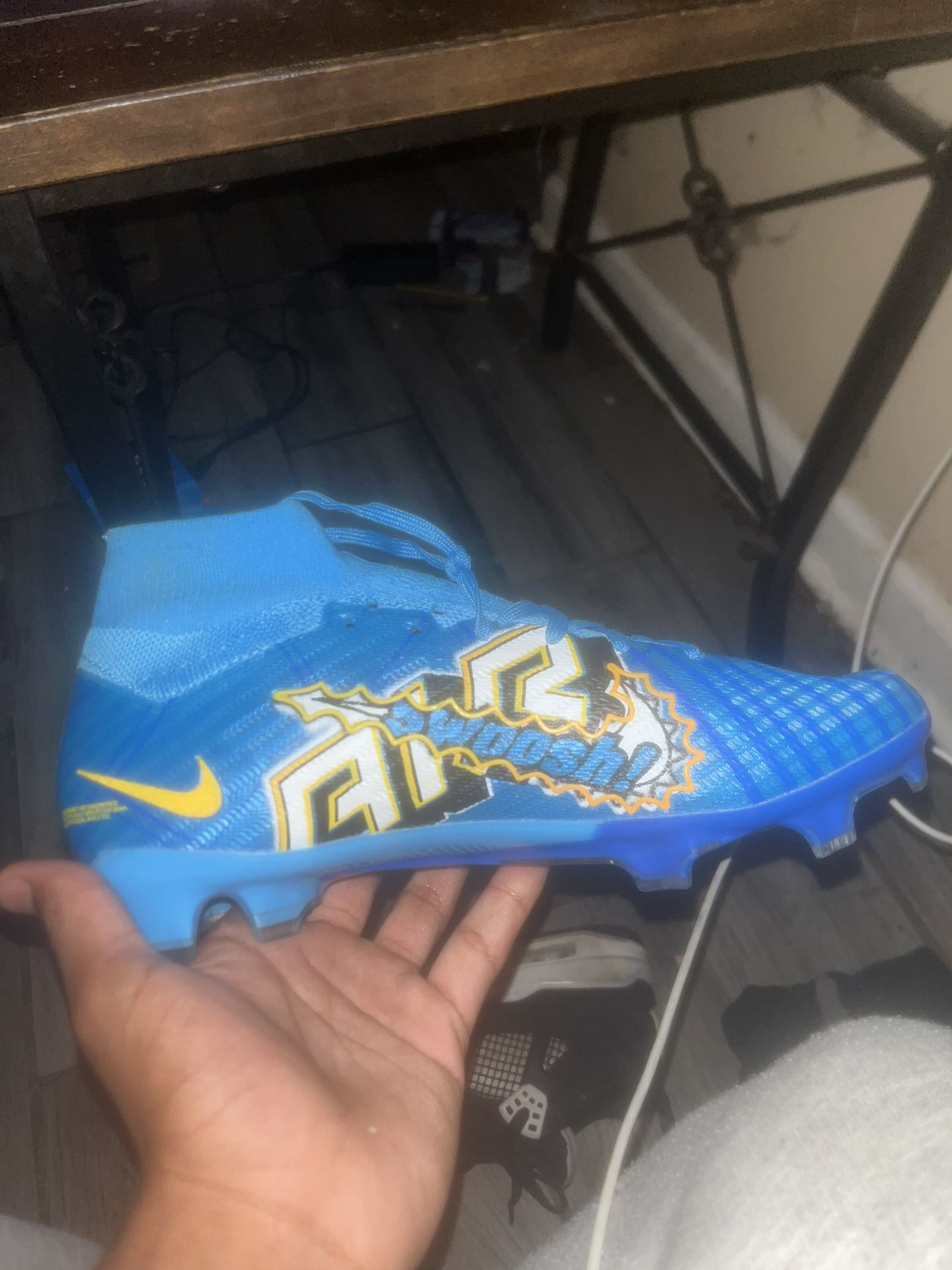 Size 7 Mbappe Cleats Nike Zoom Mercurial Superfly 9 Elite Km Mbappe Firm Ground Cleats