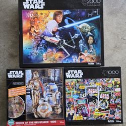 Three STAR WARS PUZZLES