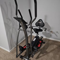Body Champ 3-in-1 Exercise Machine, Trio Trainer, Elliptical and Upright Recumbent Bike

