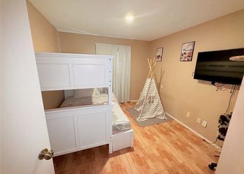 White Bunk Bed Bundle with Mattresses, Play Tent & Chair