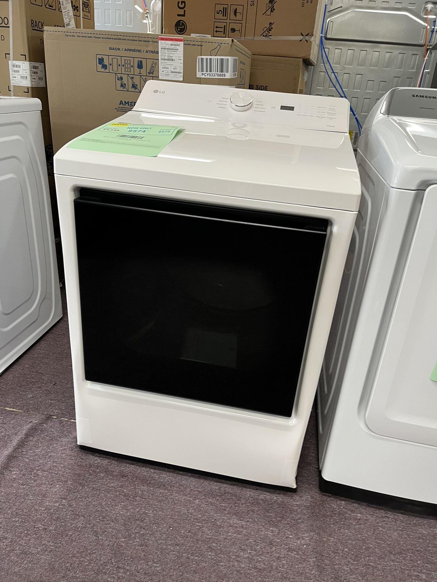 Electric Dryer LG 27’ Wide White New Scratch And Dents