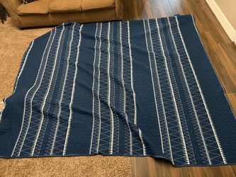 Super king blue quilt set + 2 pillow shams
